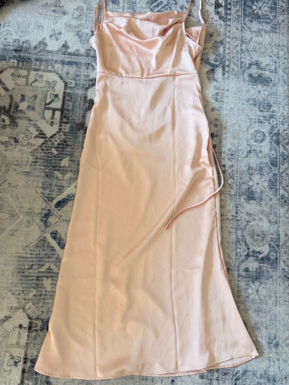Women’s Light Pink Satin Dress